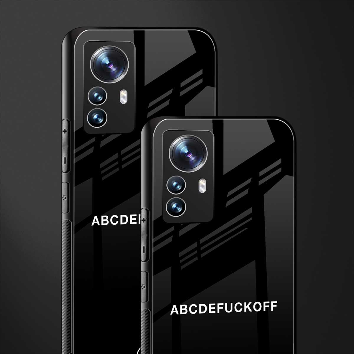 abcdefuckoff back phone cover | glass case for xiaomi 12 pro