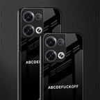 abcdefuckoff back phone cover | glass case for oppo reno 8