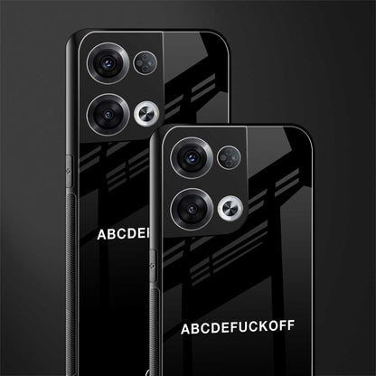 abcdefuckoff back phone cover | glass case for oppo reno 8