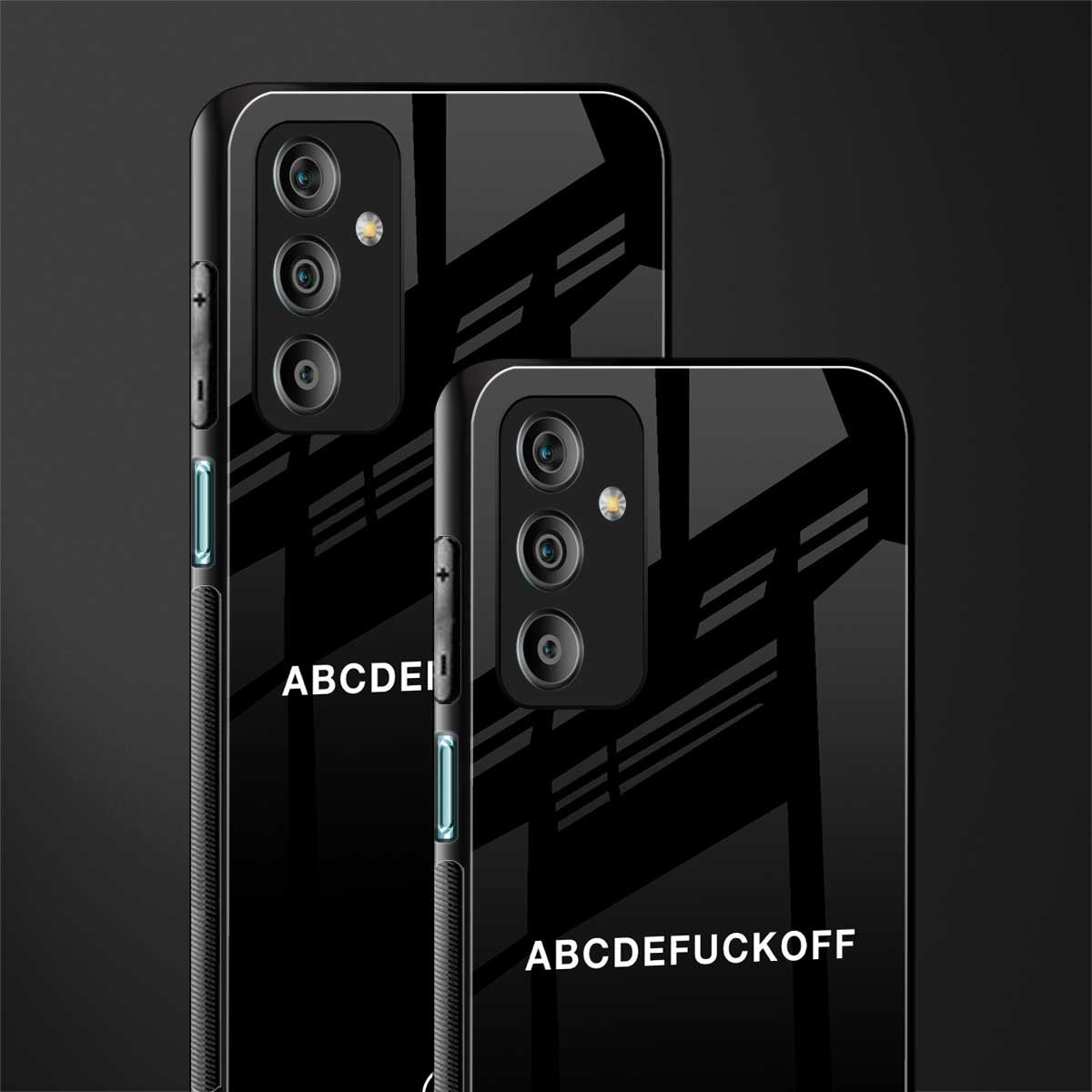 abcdefuckoff back phone cover | glass case for samsung galaxy f23 5g