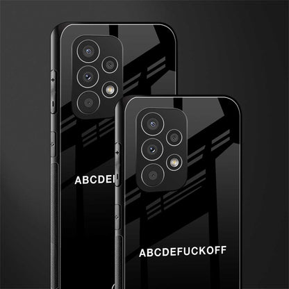 abcdefuckoff back phone cover | glass case for samsung galaxy a33 5g