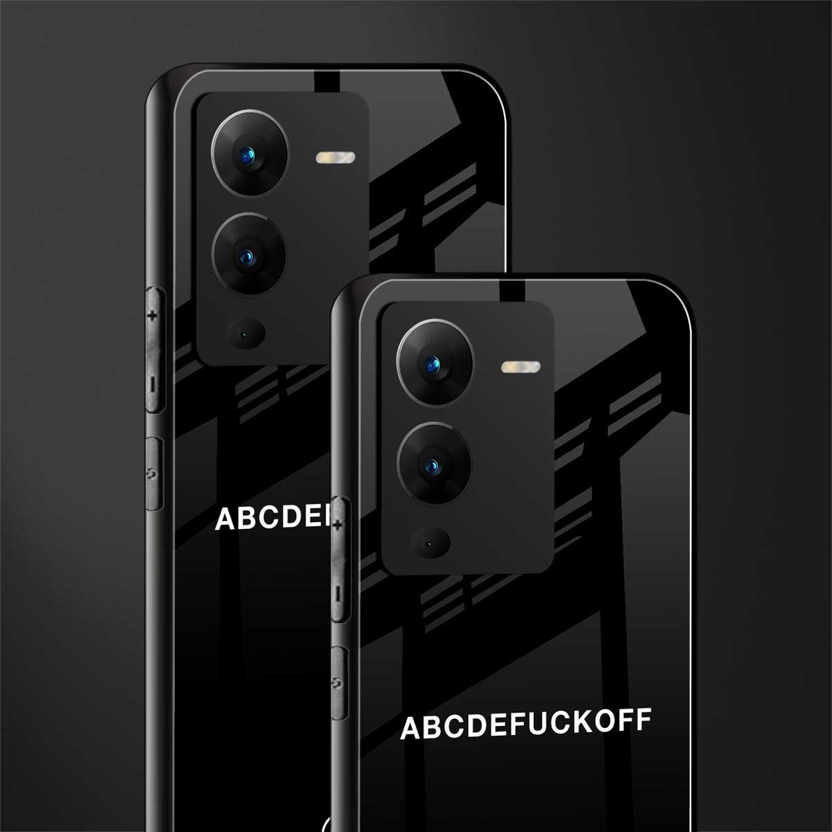 abcdefuckoff back phone cover | glass case for vivo v25 pro 5g