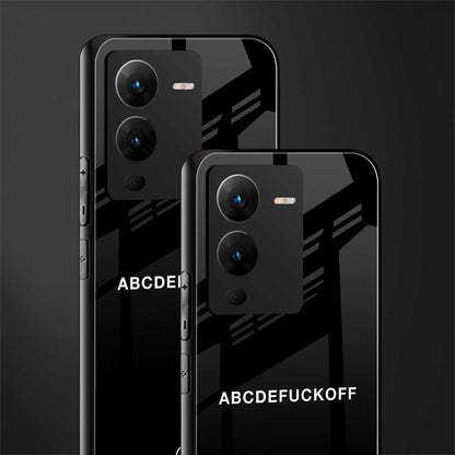 abcdefuckoff back phone cover | glass case for vivo v25 pro 5g