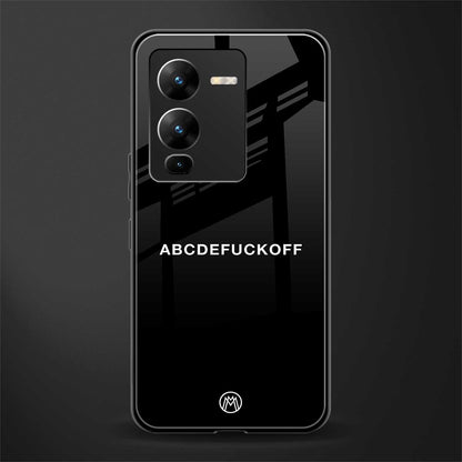 abcdefuckoff back phone cover | glass case for vivo v25 pro 5g