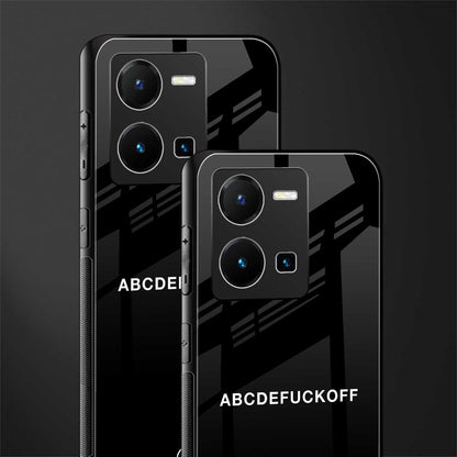 abcdefuckoff back phone cover | glass case for vivo y35 4g