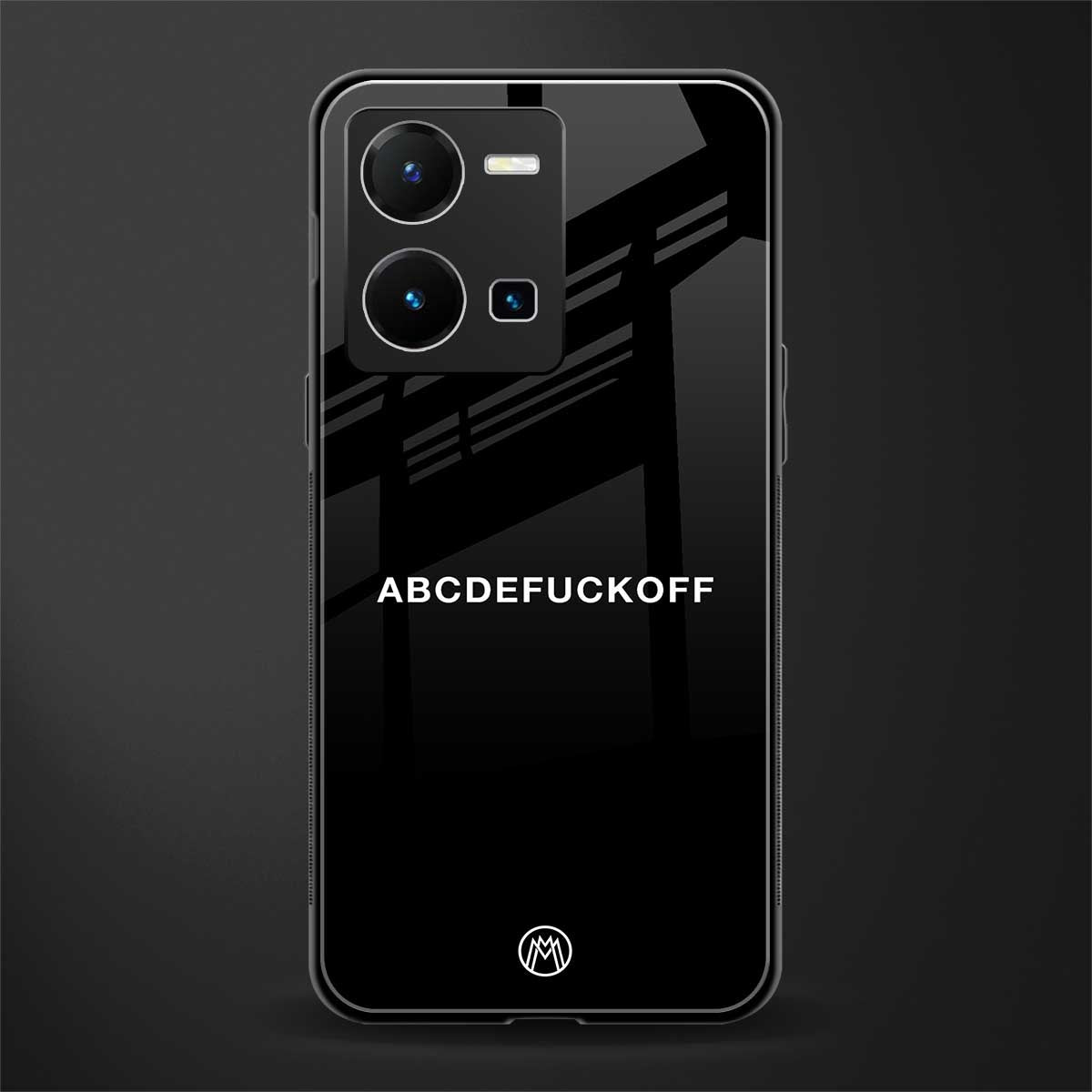 abcdefuckoff back phone cover | glass case for vivo y35 4g