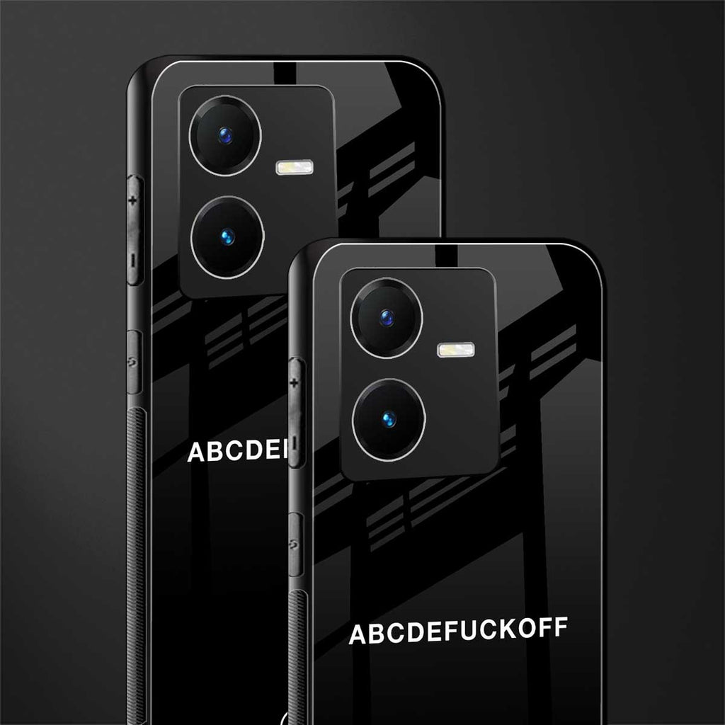 abcdefuckoff back phone cover | glass case for vivo y22