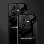 abcdefuckoff back phone cover | glass case for vivo y22