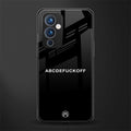 abcdefuckoff back phone cover | glass case for oneplus 9