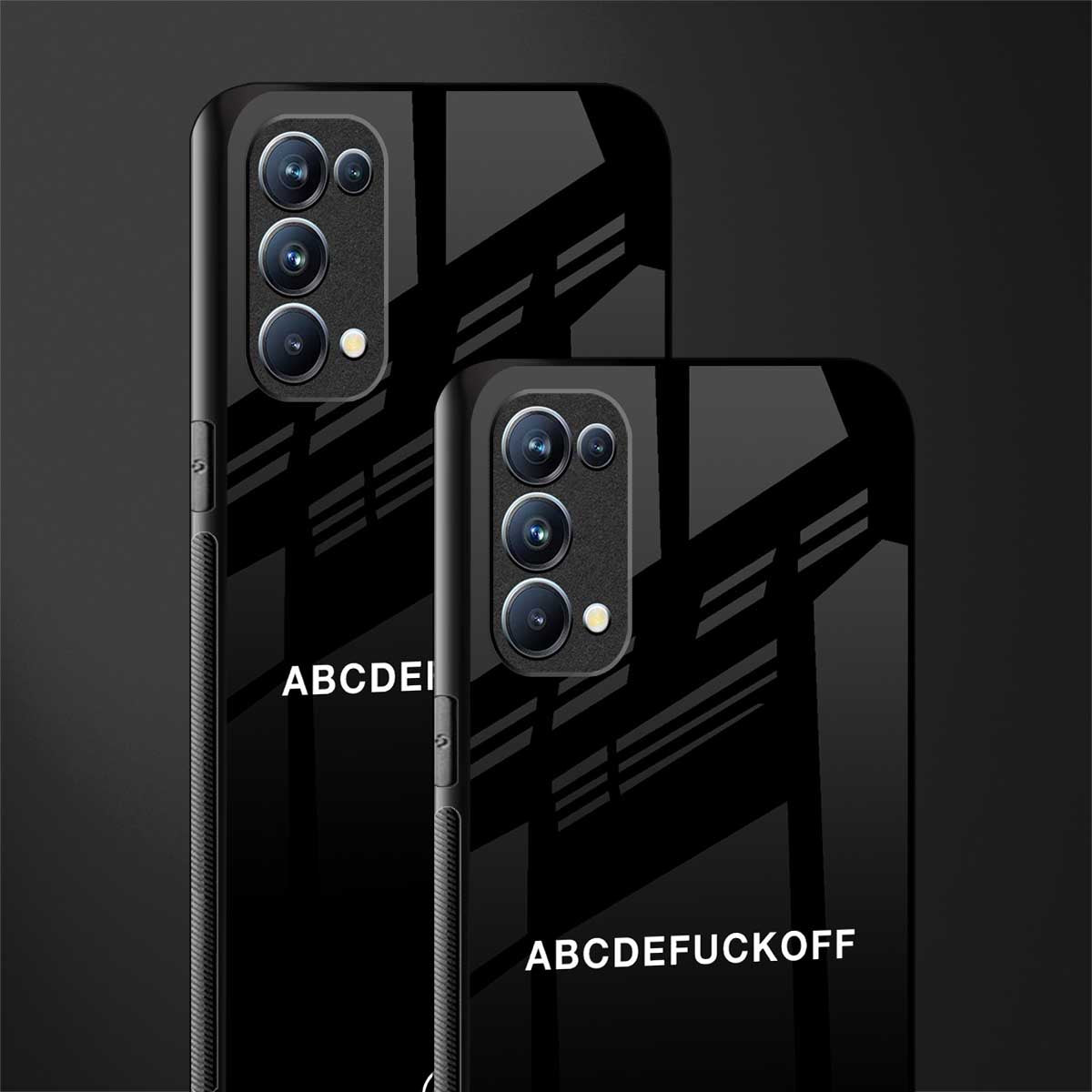 abcdefuckoff back phone cover | glass case for oppo reno 5