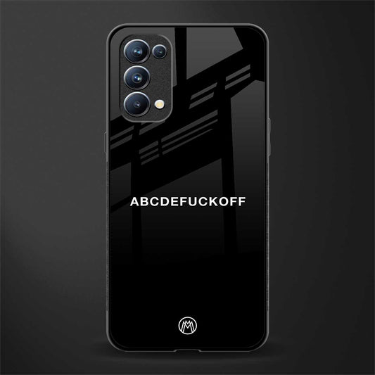 abcdefuckoff back phone cover | glass case for oppo reno 5