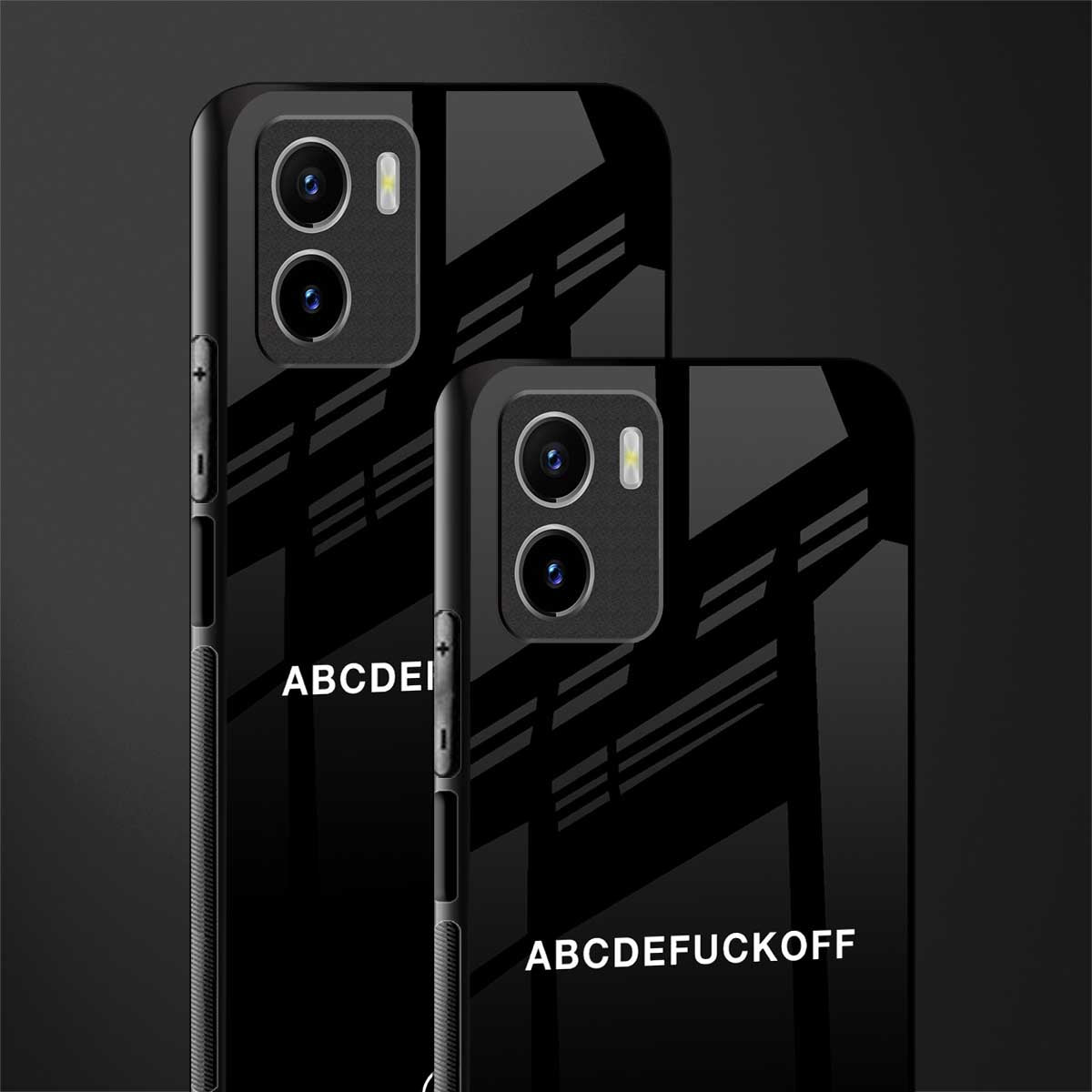 abcdefuckoff back phone cover | glass case for vivo y72