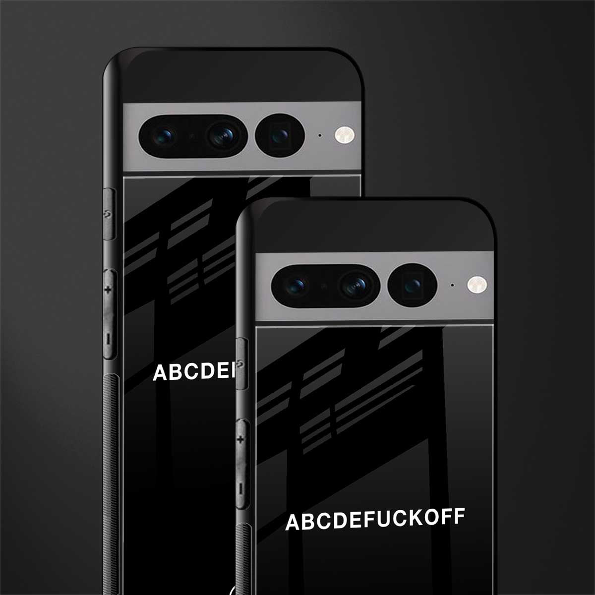 abcdefuckoff back phone cover | glass case for google pixel 7 pro