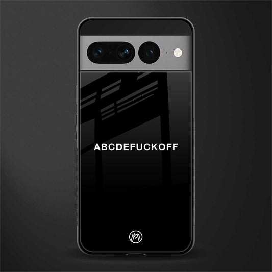 abcdefuckoff back phone cover | glass case for google pixel 7 pro