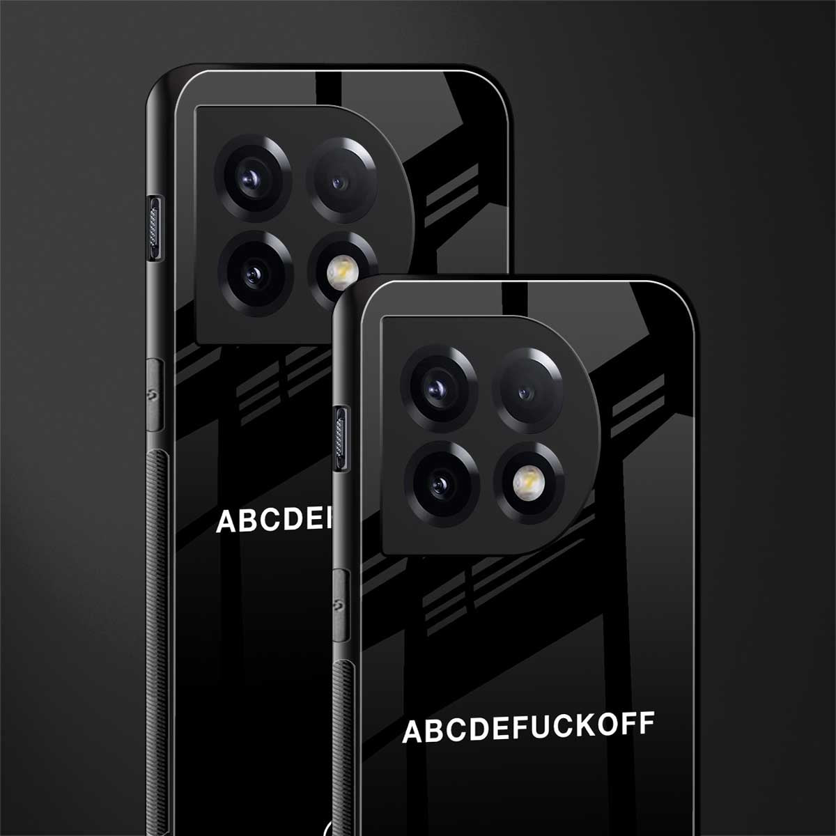 abcdefuckoff back phone cover | glass case for oneplus 11