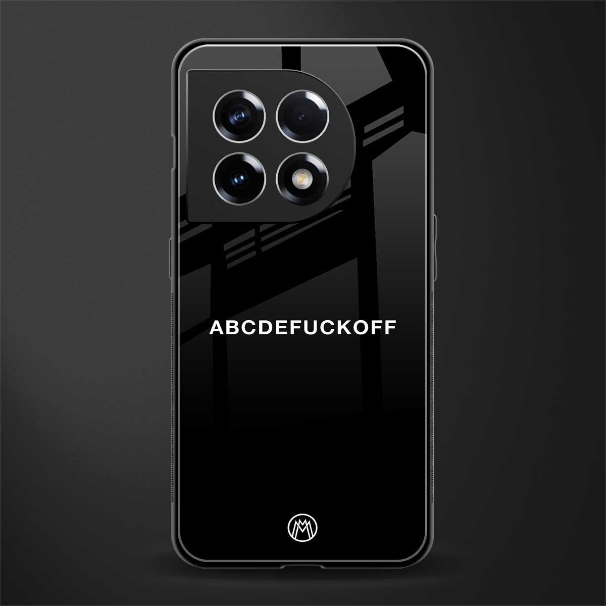 abcdefuckoff back phone cover | glass case for oneplus 11