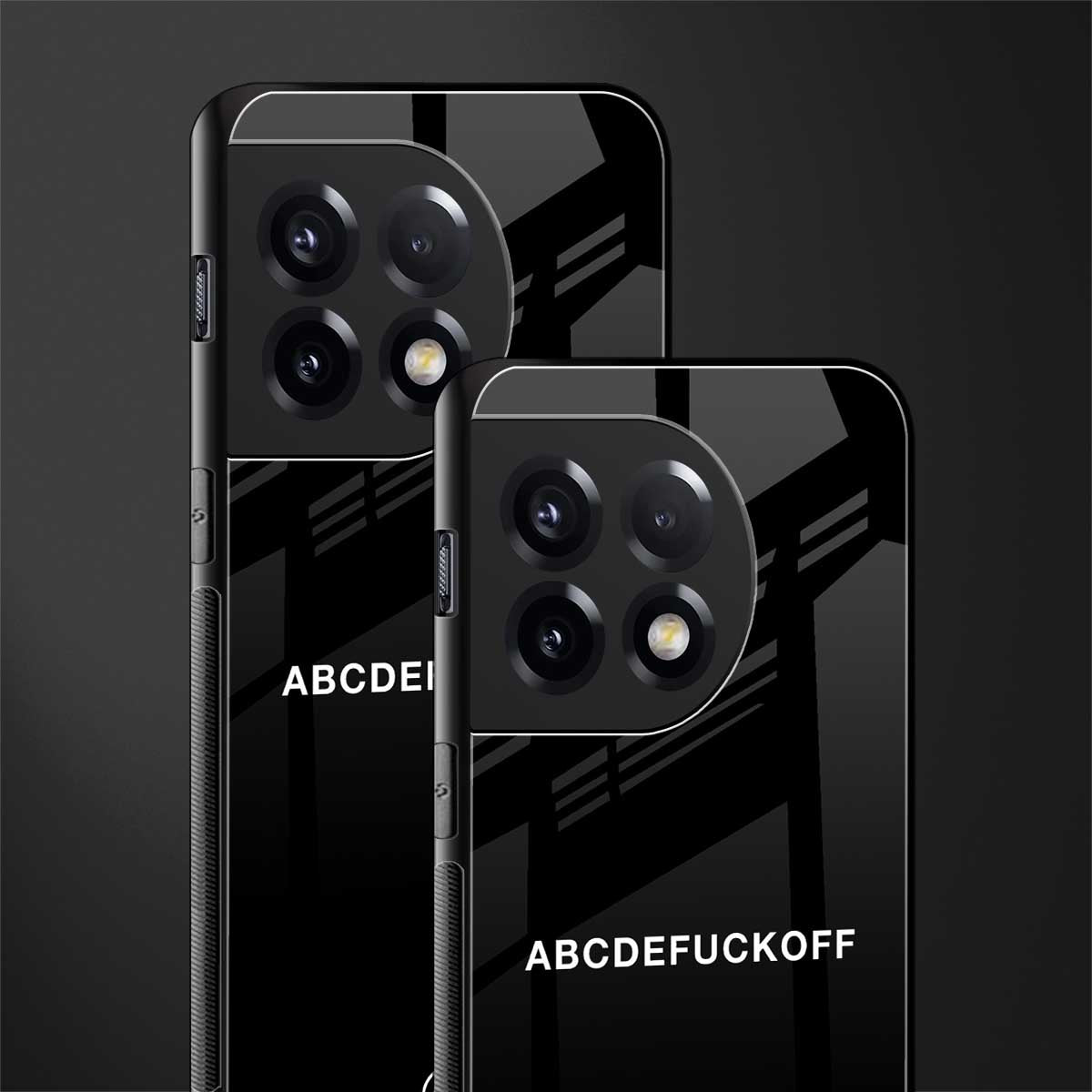 abcdefuckoff back phone cover | glass case for oneplus 11r