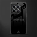abcdefuckoff back phone cover | glass case for oneplus 11r