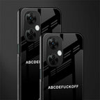 abcdefuckoff back phone cover | glass case for oneplus nord ce 3 lite