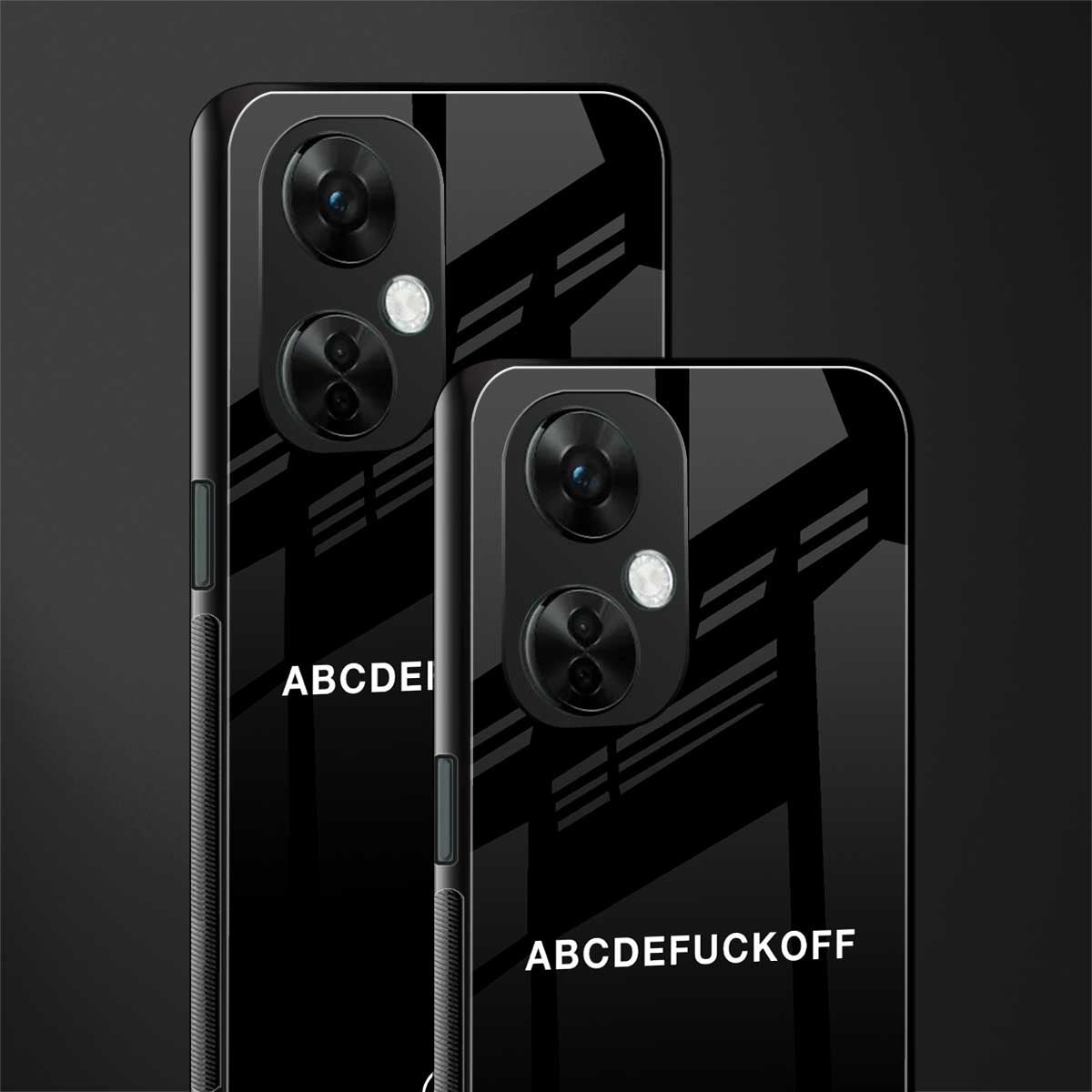 abcdefuckoff back phone cover | glass case for oneplus nord ce 3 lite