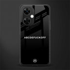 abcdefuckoff back phone cover | glass case for oneplus nord ce 3 lite