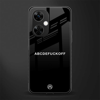 abcdefuckoff back phone cover | glass case for oneplus nord ce 3 lite