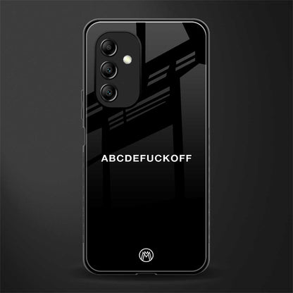 abcdefuckoff back phone cover | glass case for samsung galaxy a14 5g