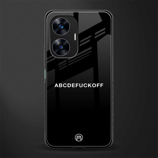 abcdefuckoff back phone cover | glass case for realme c55