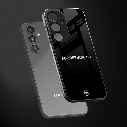 abcdefuckoff back phone cover | glass case for samsung galaxy s23 fe 5g