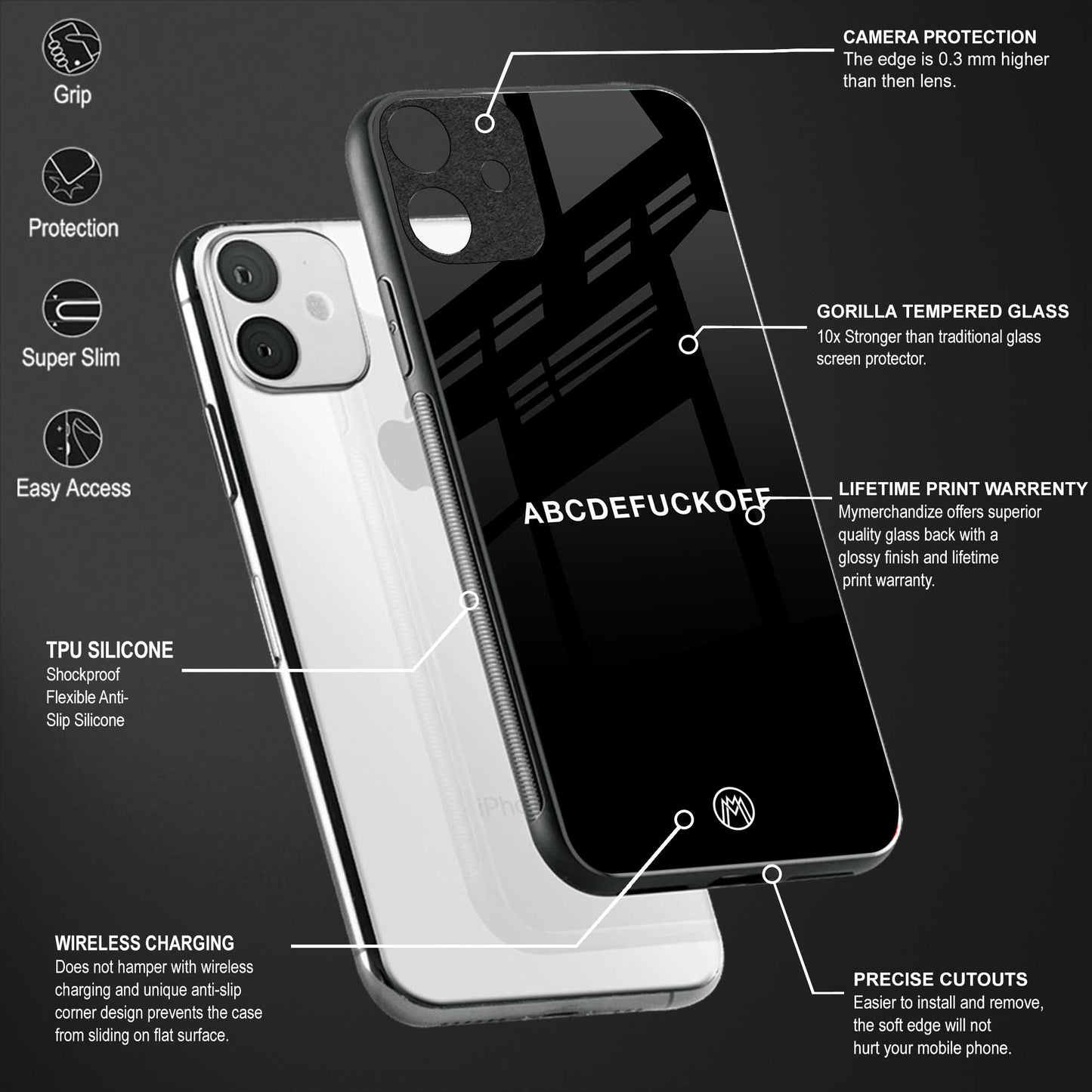 abcdefuckoff back phone cover | glass case for oneplus 10r 5g