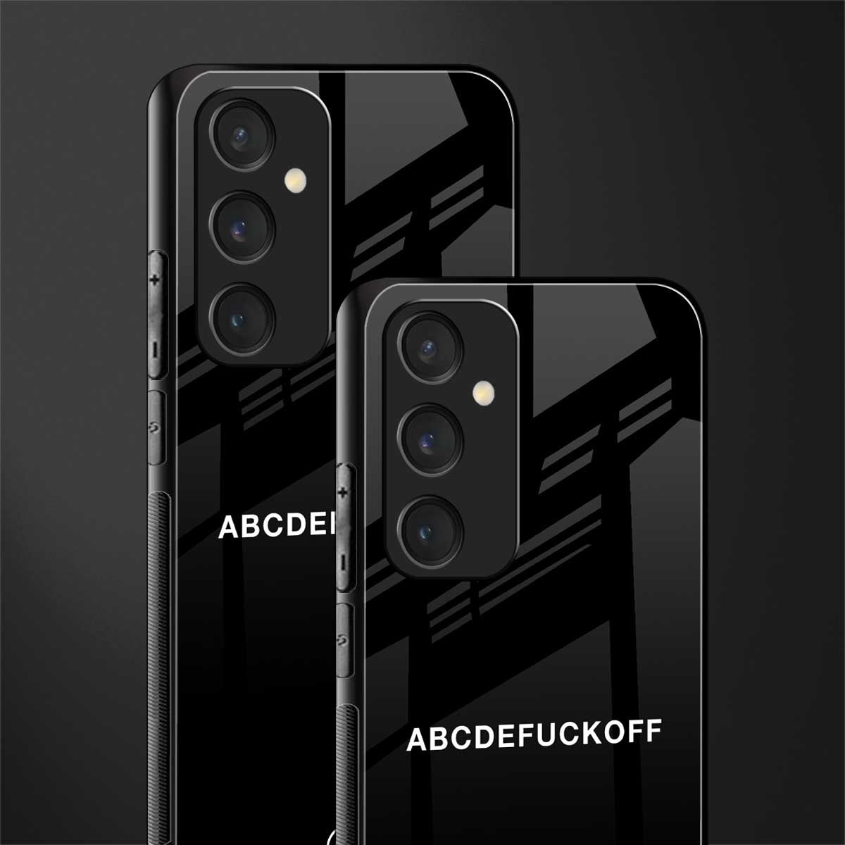 abcdefuckoff back phone cover | glass case for samsung galaxy s23 fe 5g