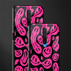 acid smiles black pink glass case for poco x2 image-2