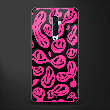 acid smiles black pink glass case for oppo reno 2z image
