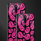 acid smiles black pink glass case for oppo f11 pro image-2