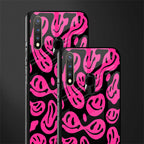 acid smiles black pink glass case for vivo u20 image-2