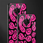 acid smiles black pink glass case for vivo s1 pro image-2