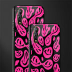 acid smiles black pink glass case for vivo s1 image-2
