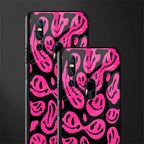 acid smiles black pink glass case for vivo v15 image-2