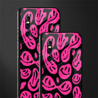acid smiles black pink glass case for vivo v15 pro image-2