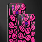 acid smiles black pink glass case for realme 5i image-2