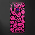 acid smiles black pink glass case for realme 5 image