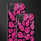 acid smiles black pink glass case for samsung galaxy a51 image-2