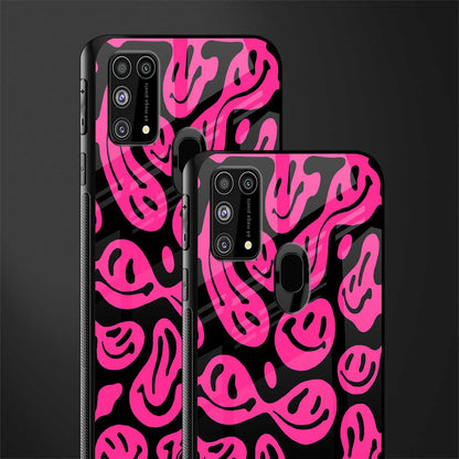 acid smiles black pink glass case for samsung galaxy m31 prime edition image-2