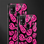 acid smiles black pink glass case for samsung galaxy f41 image-2