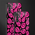 acid smiles black pink glass case for realme 6i image-2