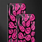 acid smiles black pink glass case for mi a3 redmi a3 image-2