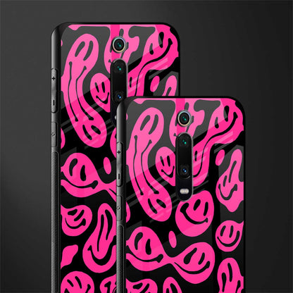 acid smiles black pink glass case for redmi k20 image-2