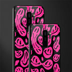acid smiles black pink glass case for samsung galaxy s9 plus image-2