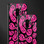 acid smiles black pink glass case for samsung galaxy s9 image-2