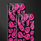 acid smiles black pink glass case for realme 3 pro image-2